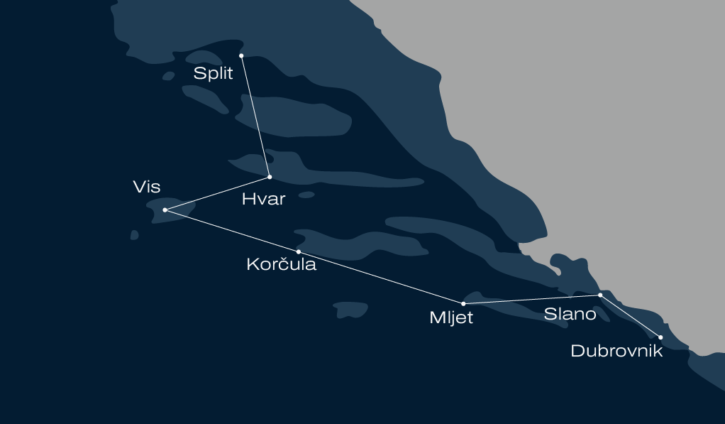Mapa Croácia Almare